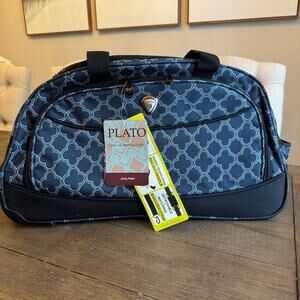 CALPAK NWT Plato Medallion 21" Carry-on Rolling Upright Duffle Bag Weekender